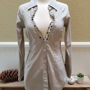 Free People Blue Striped Tunic Shirt 4